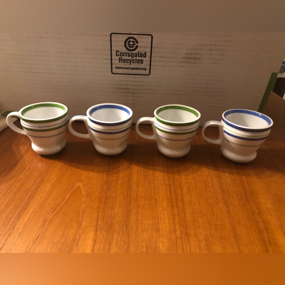 Starbucks Striped Espresso Mugs - Set of 4